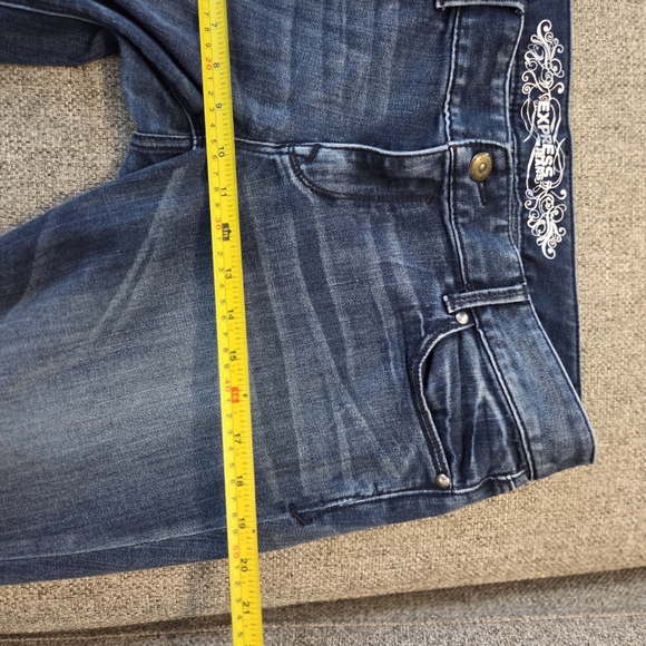 Express Stella Size 12 Skinny Jeans | Dark Wash Stretch Denim Low Rise Vintage - Picture 9 of 11
